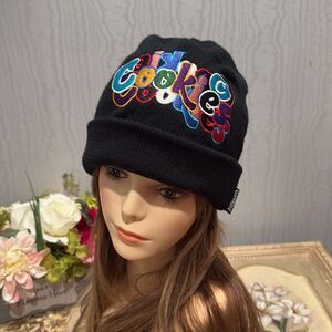 Cookies Infamous Black Knit Beanie Embroidered Unisex